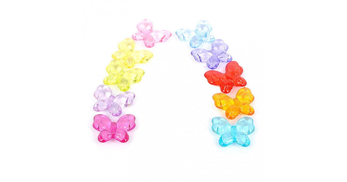 perles 3D papillon acrylique