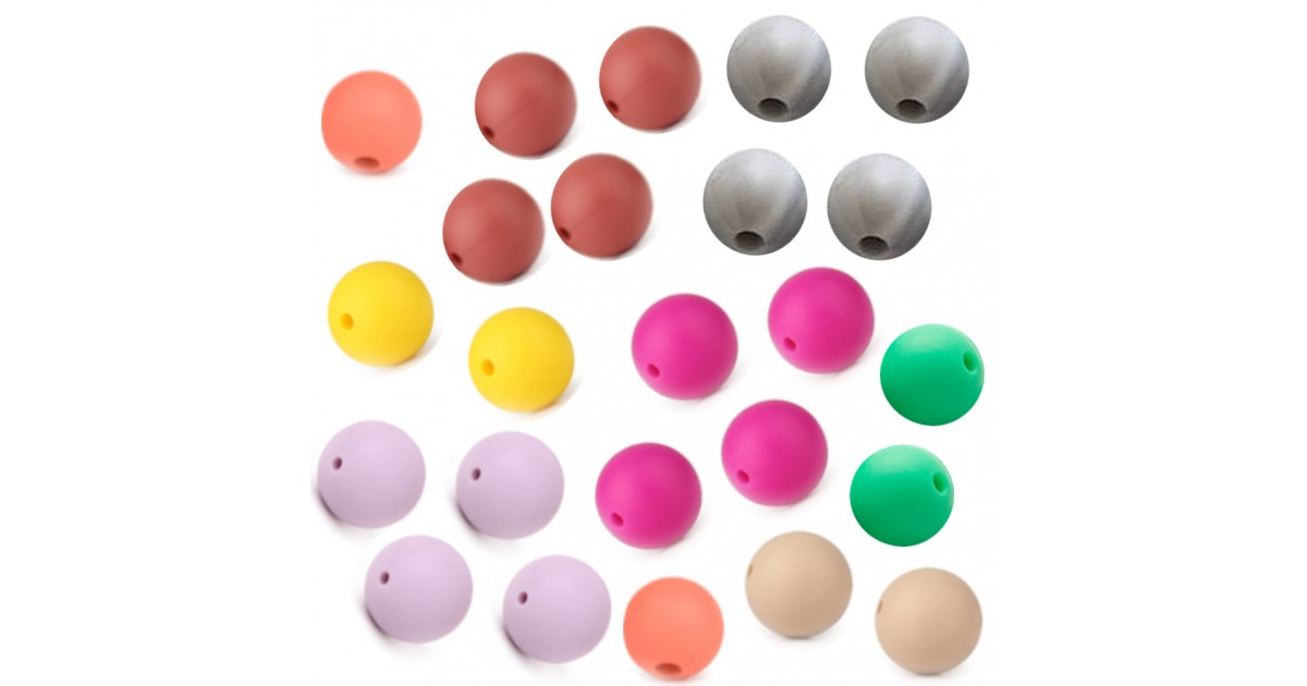 perles rondes silicone 15mm
