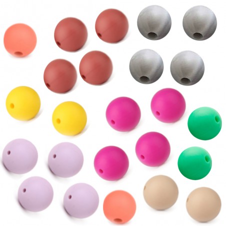 perles rondes silicone 15mm