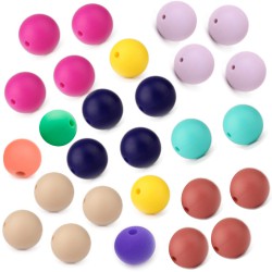 perles rondes silicone 15mm lot