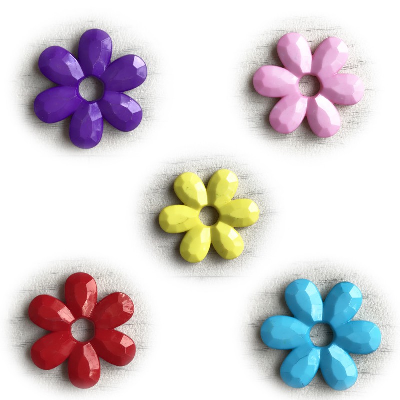 perles acryliques fleurs