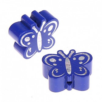 perles papillon pailleté bleu foncé