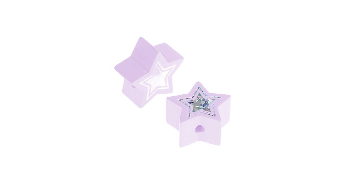 Perles étoiles pailletées lilas