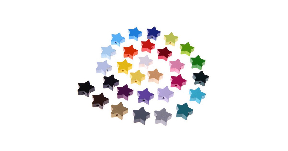 5 Fil étoiles double 8 cm-Perles étoiles-Perles-étoiles 16-Strahlig
