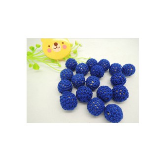 perles bois crochet nursing bleu royal