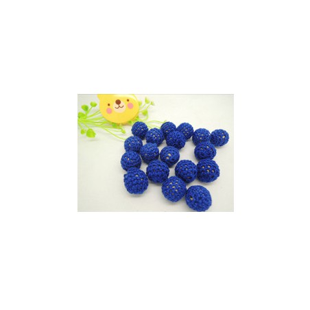 perles bois crochet nursing bleu royal